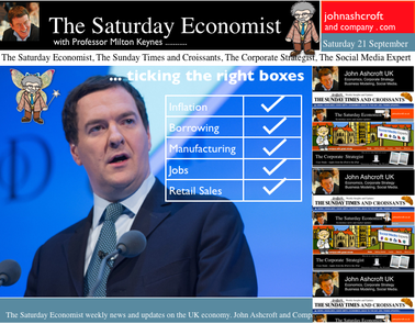 The Saturday Economist, Chancellor Osborne, Ticking the right boxes ,