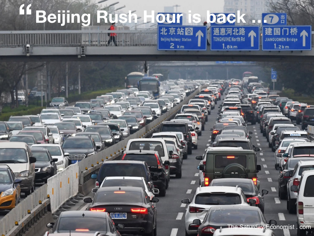 The Saturday Economist ... The Beijing Rush Hour is back ...