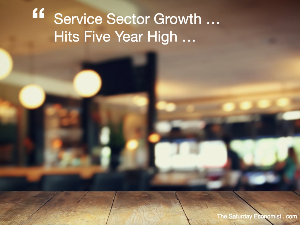 The Saturday Economiist ... Service Sector Growth Hits Five Year High