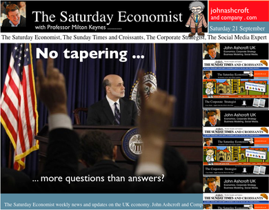 The Saturday Economist, no tapering more tampering