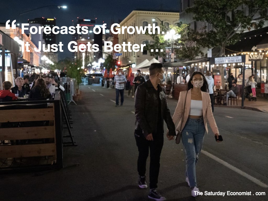 The Saturday Economist ... Forecasts of Growth 